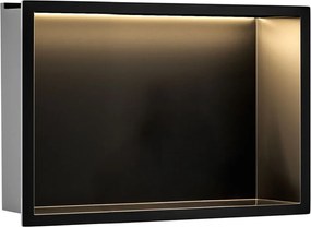 RAFT BAIE INCASTRAT PERETE LED 30x45 black