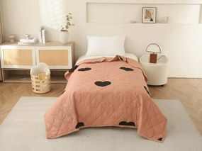 Patura de vara HEARTIX 140x200 cm, portocaliu