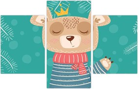 Tablou - Ursulețul fluturând labuța (90x60 cm)