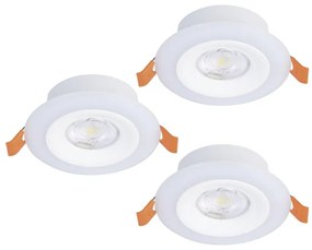 SET 3x corp de iluminat LED RGB dimabil pentru baie Eglo 901117 CALONGE 3,8W/230V IP44 + telecomandă