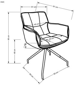 Scaun K523 tapitat maro