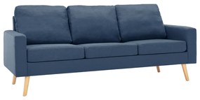 3056628 vidaXL Set de canapele, 2 piese, albastru, material textil