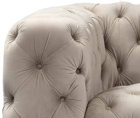 Canapea tapitata Chester 3 Velvet - Beige/Gold