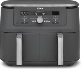 Friteuza dubla cu aer cald Ninja DZ400EU, 9.5 l, 6 programe, Timer, Zone independente, Gri
