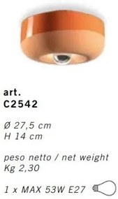 Aplica de perete sau tavan design italian realizata manual din ceramica BELLOTA