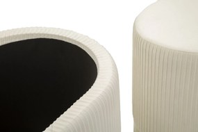 Mauro Ferretti Banca Cu Depozitare Și Taburet Shopy Crem Set 3 Bucăți Cm 80X37X42-29X33 | Aosom Romania