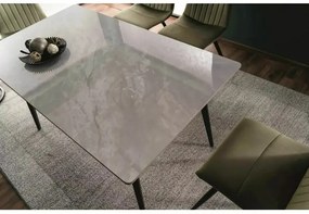 Masa Ivy gri/negru L140xl80 cm