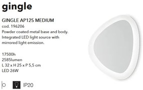 Aplica LED design modern GINGLE MEDIUM 196206
