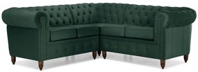 Coltar Chesterfield, Verde, 205x80x86 cm