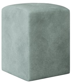 Taburet Tapitat Talin, Turcoaz, Stofa, L 35 x l 35 x H 45 cm