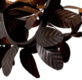 Candelabru LUX din alama design frunze Cheverny bronz