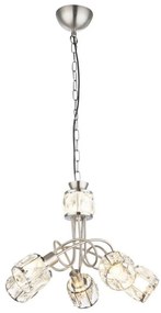 Globo 54356-5H - Candelabru LED KRIS 5xE14/40W/230V + LED/5W pe șir