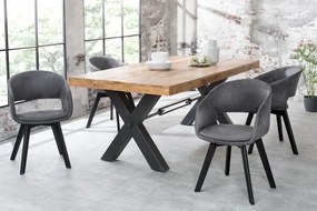 Set 2 scaune design scandinav Nordic Star microfibra gri antic