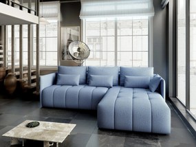 Colțar extensibil dumonde cu ladă de depozitare si sezut confortabil din spuma high-density, Malta Enjoy Blue II 235x185 cm