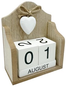 Calendar perpetuu de birou EPOQUE, Alb, 10x12.5cm