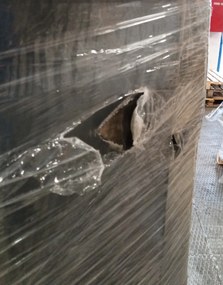 PROMOTIE Canapea extensibila de colt, gri inchis, ZENOVA 220x140 cm, reversibila II. calitate