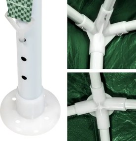 Cort de petrecere în grădină - verde 3 x 3 m + 2 pereți late