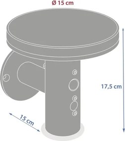 Hesperide - Lampă solară de perete cu LED DETEKT LED/3,7V 2600 mAh IP65