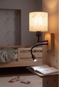Brilagi - Lampă LED Flex. BOBO WOOD 1xE27/25W/230V + LED/3W stejar/negru/alb/albastru regal