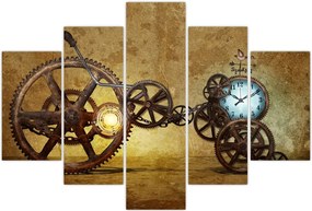 Tablou cu aparatele istorice ale ceasurilor (150x105 cm)