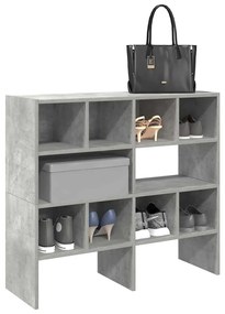 vidaXL Rafturi de pantofi 2 buc stivuibile beton gri 89,5x30x40 cm
