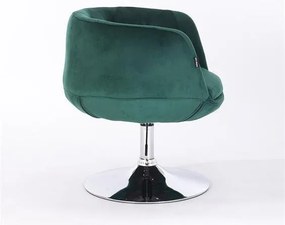 HR333N Scaun Verde Catifea cu Bază Cromata