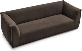 Canapea maro cu tapițerie din catifea reiată 242 cm Giorgia – Bobochic Paris