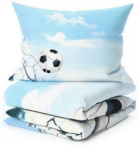 Lenjerie de pat din bumbac 3D FOOTBALL ZONE, albastru Dimensiune lenjerie de pat: 70 x 90 cm | 140 x 200 cm