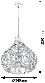 Lustra / Pendul design natural Zahara 7604 RX