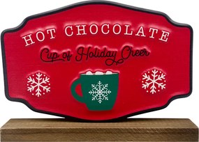 Decor de Craciun ,   Tablita , zHOT CHOCOLATE,  , 25x18cm