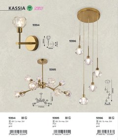 Aplica de perete design clasic KASSIA auriu 5394 RX