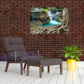 Tablou - Râu cu cascade (90x60 cm)