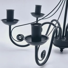 Lustră pe lanț DONATO 6xE14/40W/230V negru