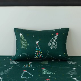 Fata de perna din microfibra CHRISTMAS DRIFT 50x70 cm, verde