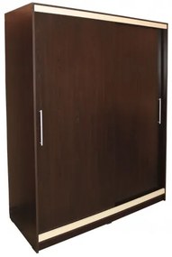 Dulap Verona cu usi culisante, 154 x 205 x 60 cm, Wenge / Vanilie