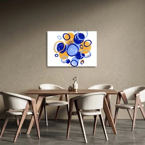 Tablou pe sticlă - Motiv luminos cu cercuri (70x50 cm)