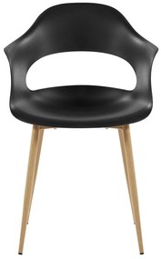Set 2 buc. scaune de sufragerie URCA (negru). 1022902