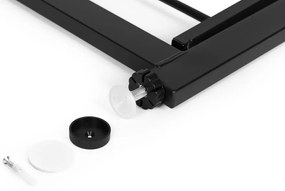 Șină de siguranță 74-105 cm pentru scări și uși din metal și lemn negru