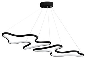 Lustră LED suspendată pe cablu DUPLE ARTISAN LED/80W/230V 6500K neagră