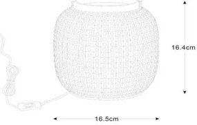 Lampă de masă SAFIYA 1xE14/25W/230V antracit Lucide 13525/01/36