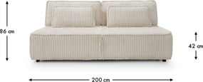 Canapea lemn masiv Komma, 200 × 112 × 86 cm