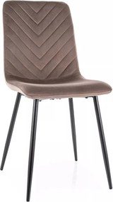 Scaun DAREN, cappuccino - Bluvel 38, stofa catifelata/metal, 45x39x91