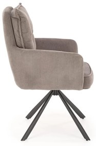 Scaun rotativ K528 velvet gri