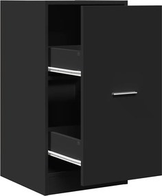 vidaXL Dulap de farmacie, negru, 40x41x77,5 cm, lemn prelucrat