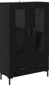 vidaXL Bufet cu sertar Stejar Negru 69,5 x 31 x 115 cm Lemn compozit