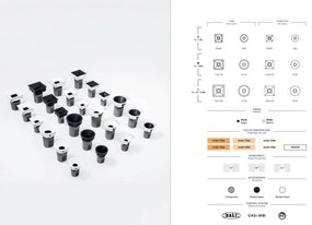 Spot LED incastrabil DEEP60 Downlight square white 60° 2700K honeycomb
