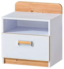 Noptieră Lavendon L12 (Stejar nash + alb lucios). 1042042