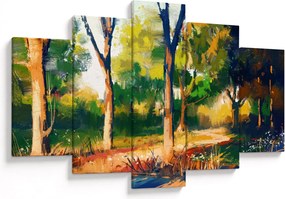 Tablou - Pădure de vară însorită, pictură (150x105 cm)