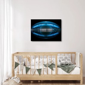 Tablou pe sticlă cu stadion de fotbal (70x50 cm)