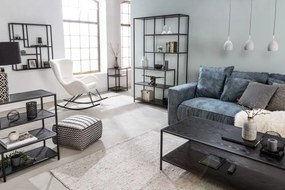 Raft design industrial Slim Line 185x77cm, negru